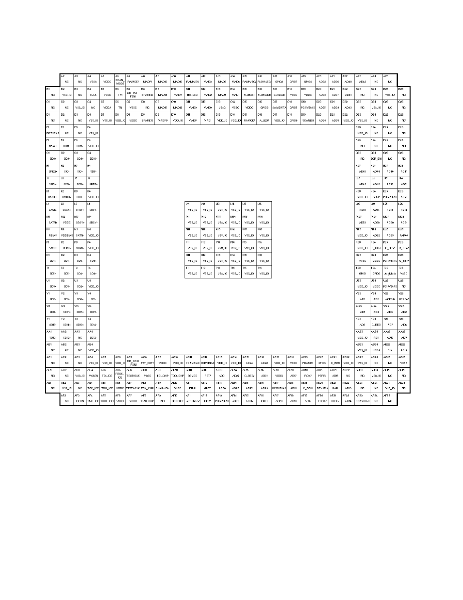 Figure5.13 lsi53c1020a 384-pin bga, top view, Lsi53c1020a 384-pin bga, top view, Figure 5.13 | Avago Technologies LSI53C1020 User Manual | Page 146 / 176