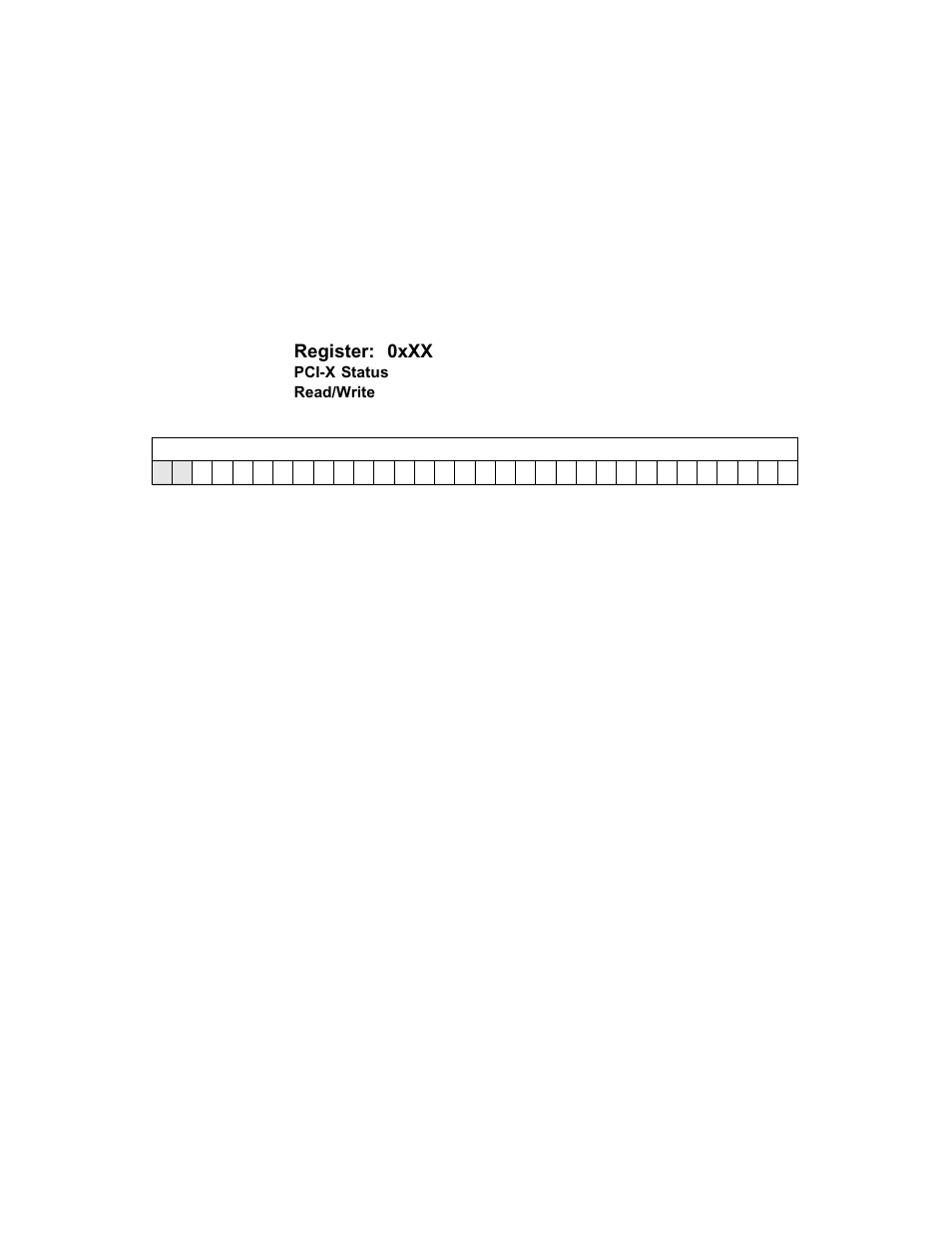 Pci-x status, Register: 0xxx | Avago Technologies LSI53C1030 User Manual | Page 112 / 170