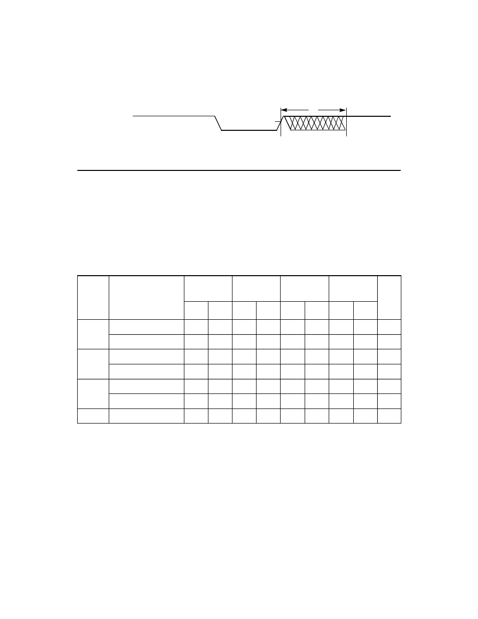 Figure5.4 scsi input filtering, 3 ac characteristics, Table 5.13 external clock | Ac characteristics, Scsi input filtering, External clock, Section 5.3, “ac characteristics, Figure 5.4 | Avago Technologies LSI53C1030 User Manual | Page 133 / 170