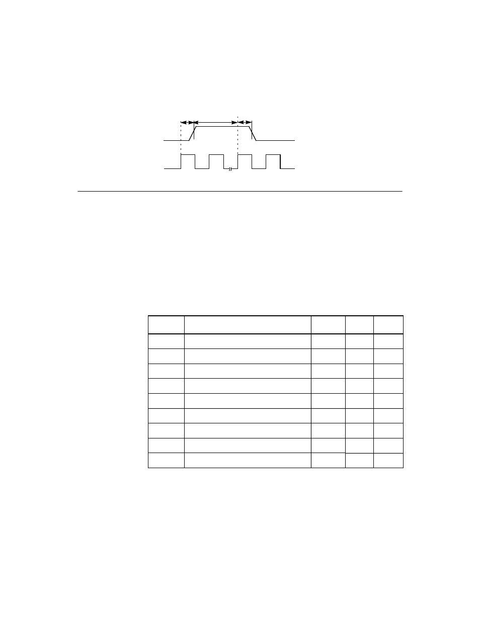 Figure5.7 interrupt output, 4 external memory timing diagrams, 1 nvsram timing | Table 5.16 nvsram read cycle timing, External memory timing diagrams, Nvsram timing, Interrupt output, Nvsram read cycle timing, Section 5.4, “external memory timing diagrams, Figure 5.7 | Avago Technologies LSI53C1030 User Manual | Page 135 / 170