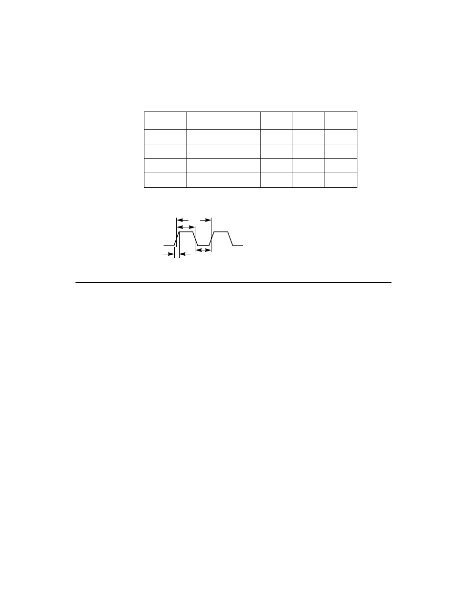 Table 4.12 clock timing, Figure4.4 clock timing, 2 chip drawings | 1 mechanical drawing, Chip drawings, Mechanical drawing, Clock timing | Avago Technologies LSI53C320 User Manual | Page 50 / 74