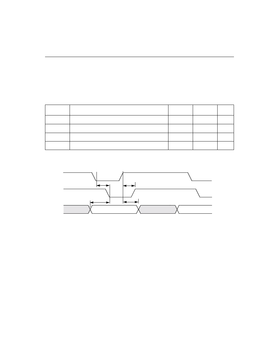 5 scsi timing diagrams, Table 6.40 initiator asynchronous send, Figure6.35 initiator asynchronous send | Scsi timing diagrams, Initiator asynchronous send, Section 6.5, “scsi timing diagrams | Avago Technologies LSI53C895A User Manual | Page 316 / 364