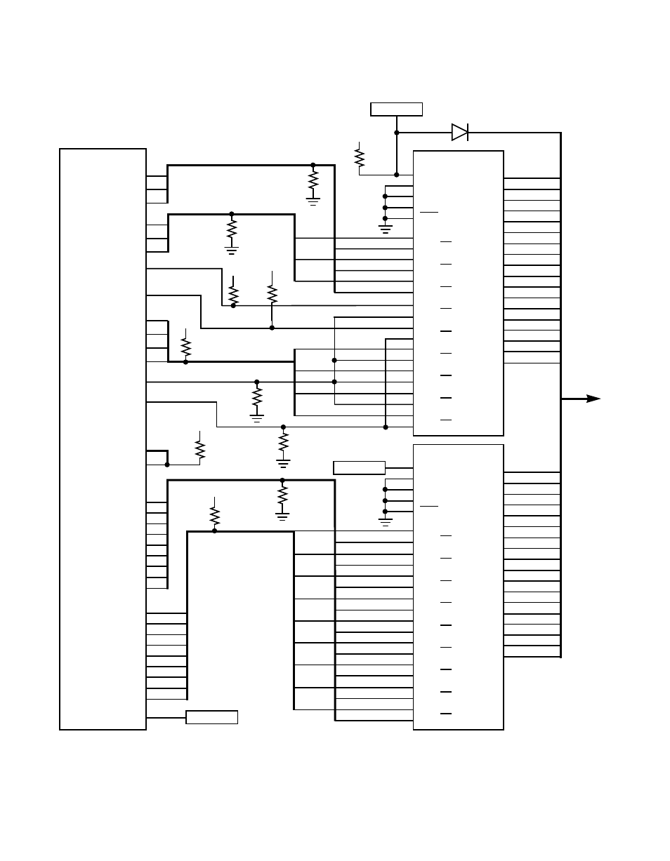 Figure2.5 8-bit hvd wiring diagram for ultra scsi, Bit hvd wiring diagram for ultra scsi, Figure 2.5 | Figure 2.5 8-bit hvd wiring diagram for ultra scsi, Scsi functional description 2-37 | Avago Technologies LSI53C896 User Manual | Page 65 / 366