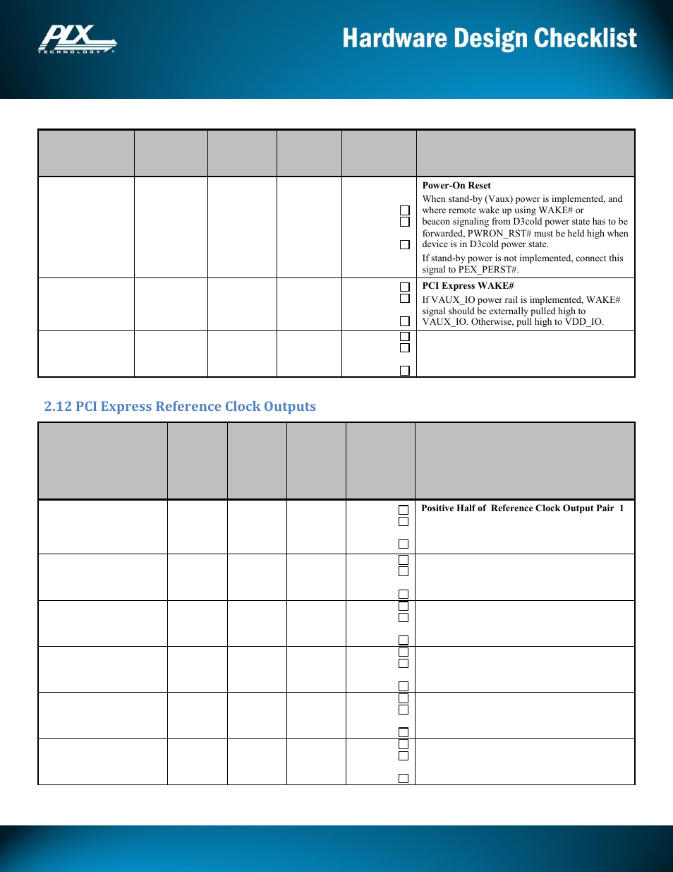 Pex8605, 12 pci express reference clock outputs | Avago Technologies PEX 8605 User Manual | Page 10 / 13