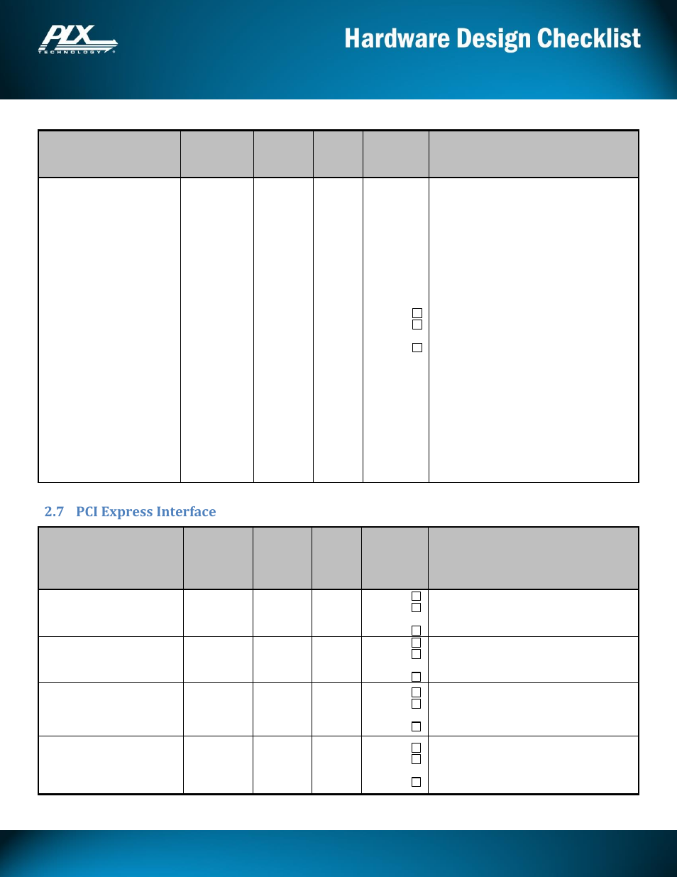 Pex8605, 7 pci express interface | Avago Technologies PEX 8605 User Manual | Page 6 / 13