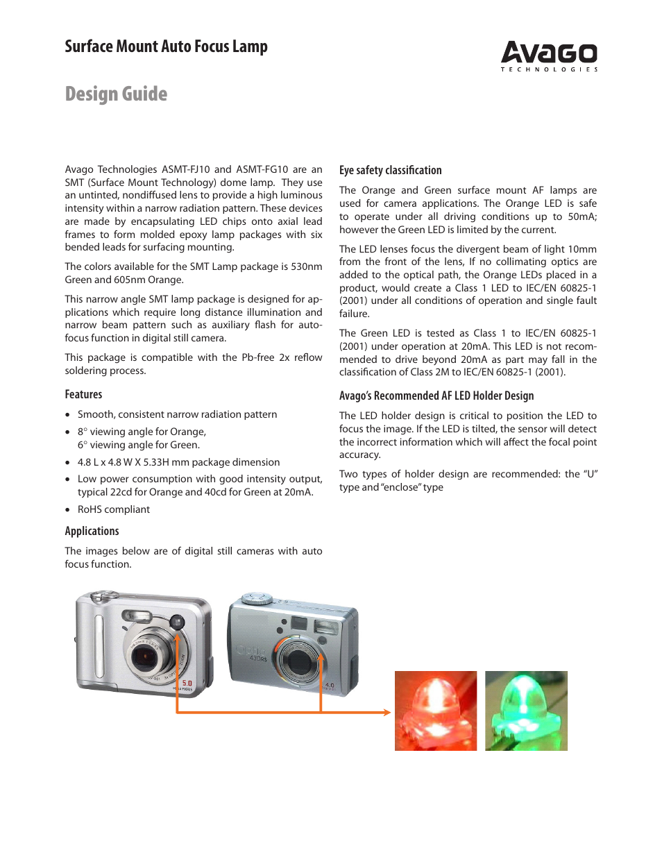 Avago Technologies ASMT-FG10-NFJ00 User Manual | 5 pages