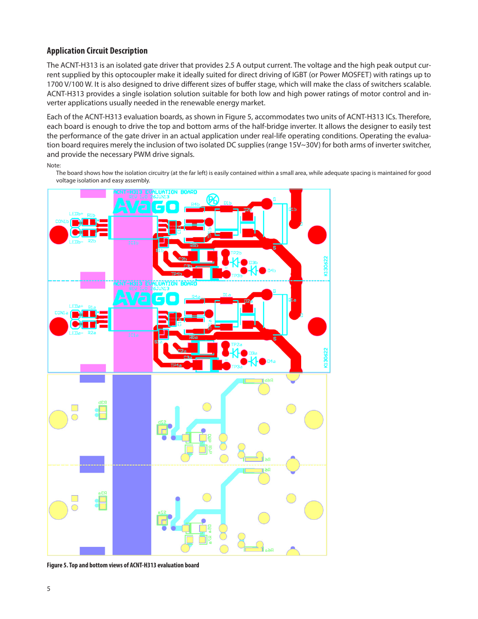 Application circuit description | Avago Technologies ACNT-H313-000E User Manual | Page 5 / 8