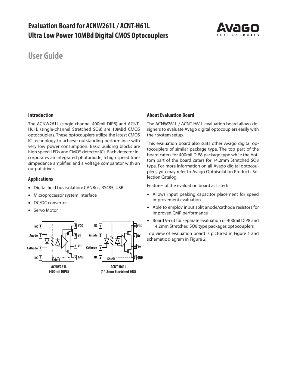 Avago Technologies ACNT-H61L-000E User Manual | 3 pages