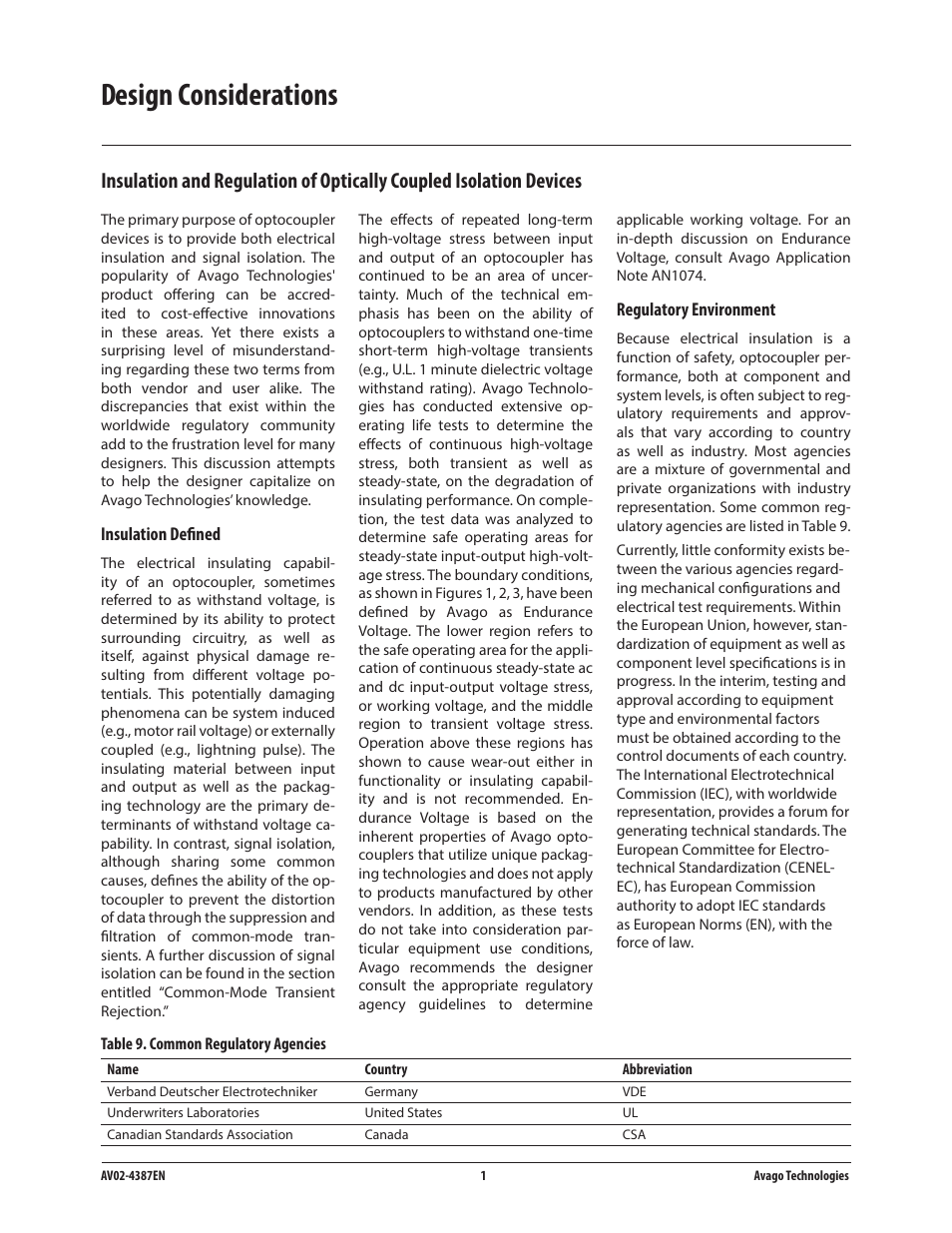 Design considerations | Avago Technologies ACPL-224-500E User Manual | Page 3 / 67