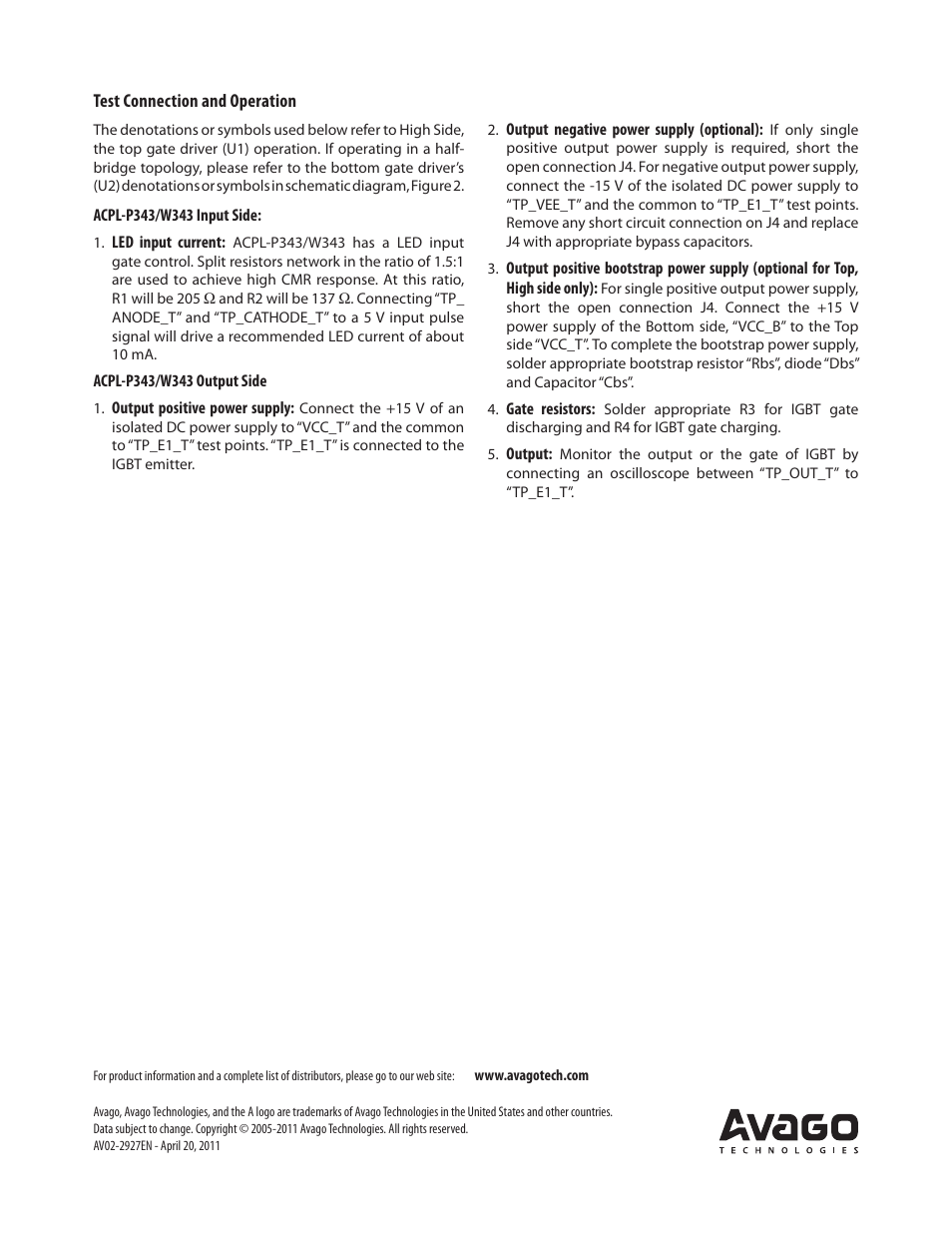 Avago Technologies ACPL-P340-000E User Manual | Page 3 / 3