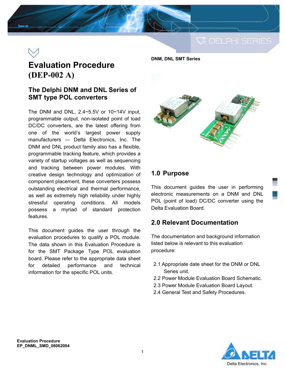 Delta Electronics DNM User Manual | 20 pages