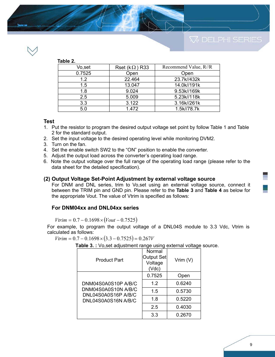 Delta Electronics DNM User Manual | Page 9 / 20
