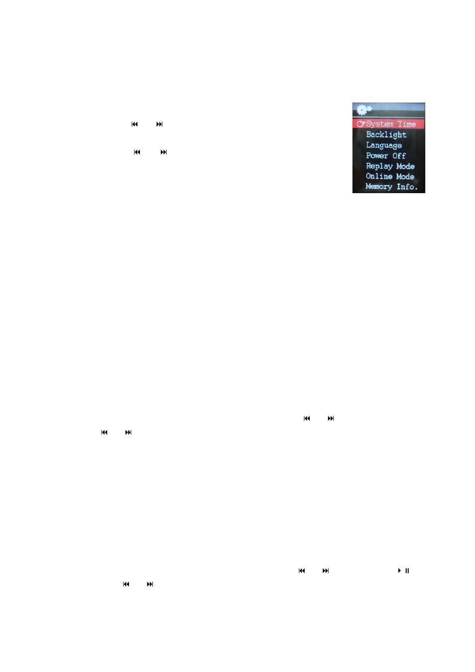 7 system set (setup), 1 system time set, 2 power off set | Mpman MP135AI User Manual | Page 12 / 16