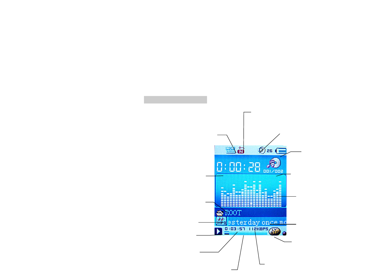 Music player interface | Mpman MP122 User Manual | Page 11 / 30