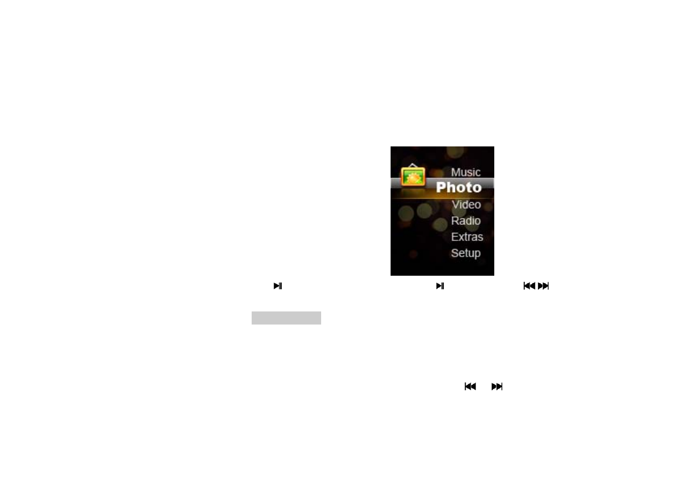 Picture viewing, Menu options | Mpman MP122 User Manual | Page 25 / 30