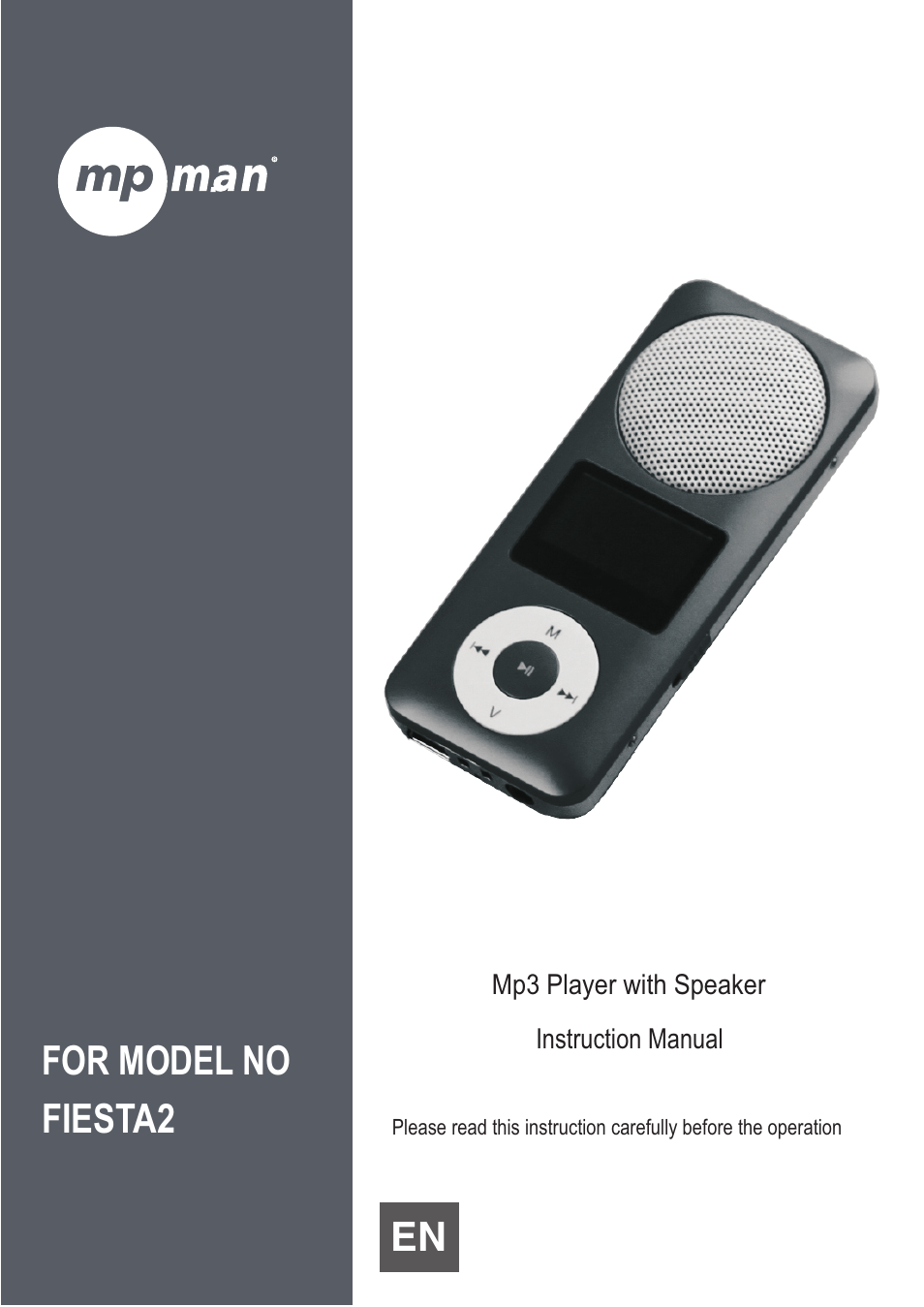 Mpman FIESTA² User Manual | 9 pages