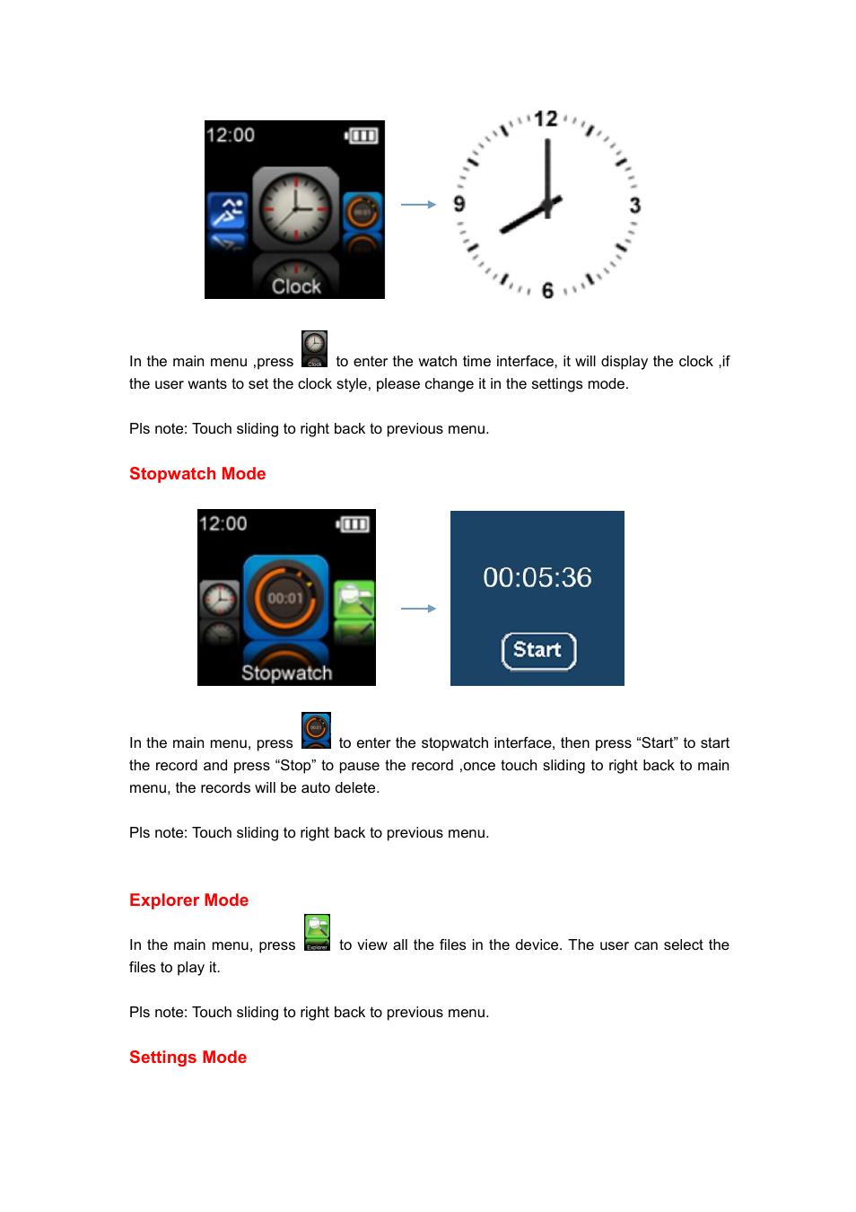 Mpman GO WATCH User Manual | Page 7 / 10