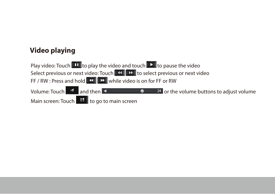 Video playing | Mpman BT28 User Manual | Page 13 / 22