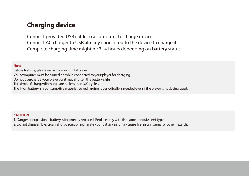 Charging device | Mpman BT28 User Manual | Page 6 / 22