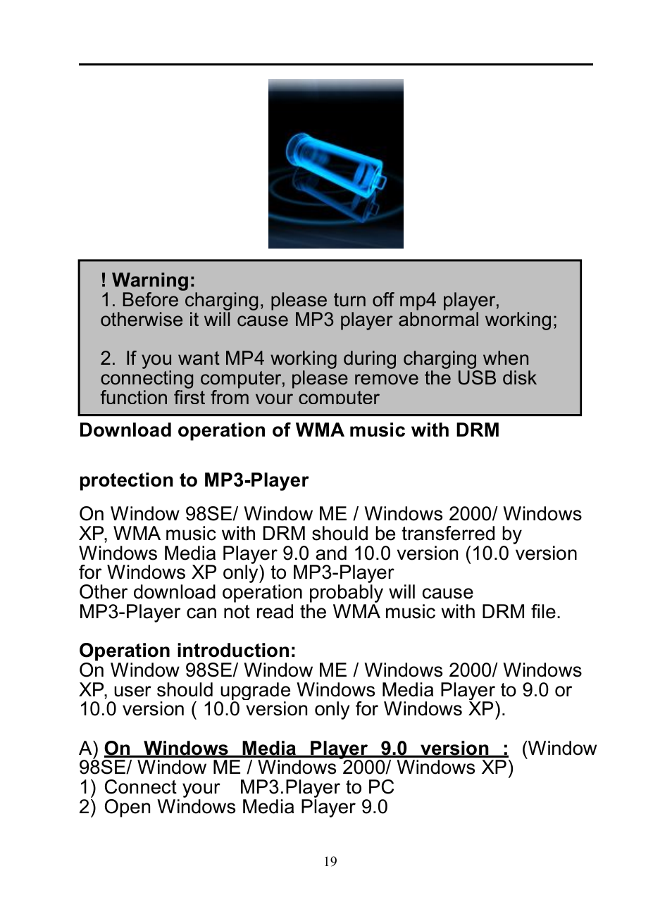 Downloadoperationofwmamusicwithdrmprotectio | Mpman BT20 User Manual | Page 19 / 34