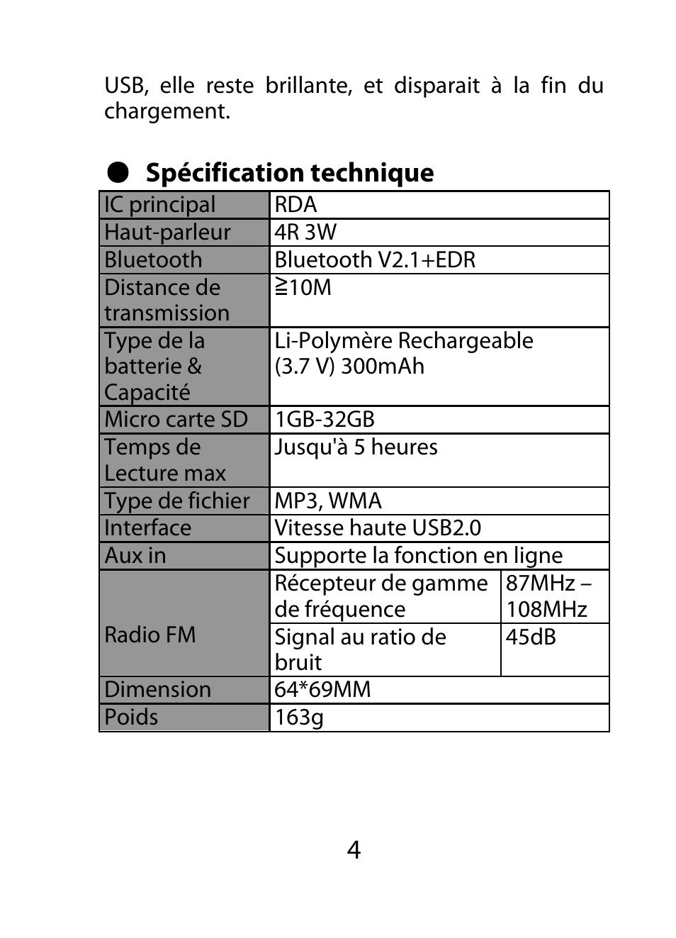Mpman SP50BT User Manual | Page 11 / 37