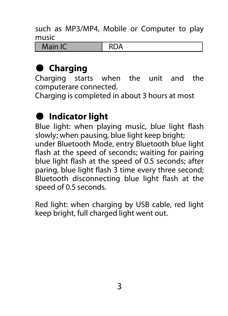 Mpman SP50BT User Manual | Page 4 / 37