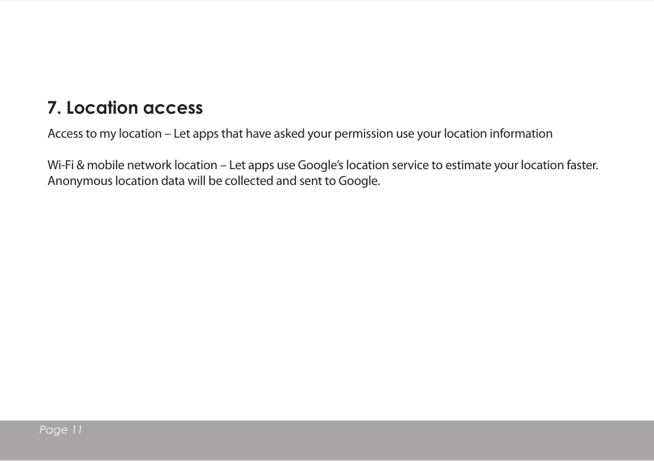 Location access | Mpman MPQC1114 IPS User Manual | Page 12 / 25