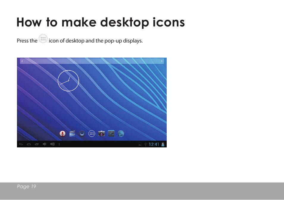 How to make desktop icons | Mpman MPQC1114 IPS User Manual | Page 20 / 25