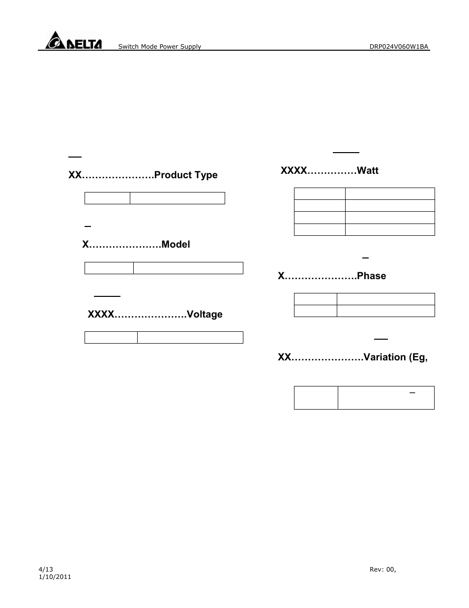 Delta Electronics 1Phase CliQ II DIN Rail DRP024V060W1BA User Manual | Page 4 / 13