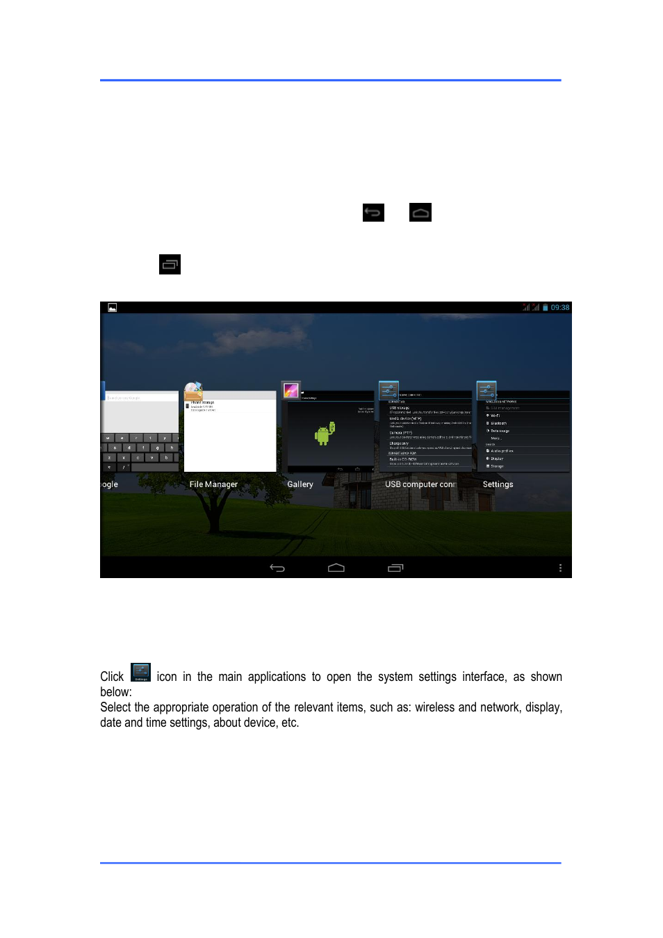 Settings | Mpman MPDCG75 User Manual | Page 12 / 23