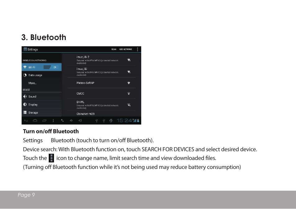 Bluetooth | Mpman MPDCG71 User Manual | Page 10 / 25