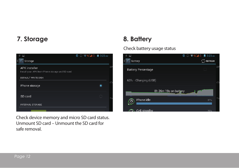 Storage 8. battery | Mpman MPDCG71 User Manual | Page 13 / 25