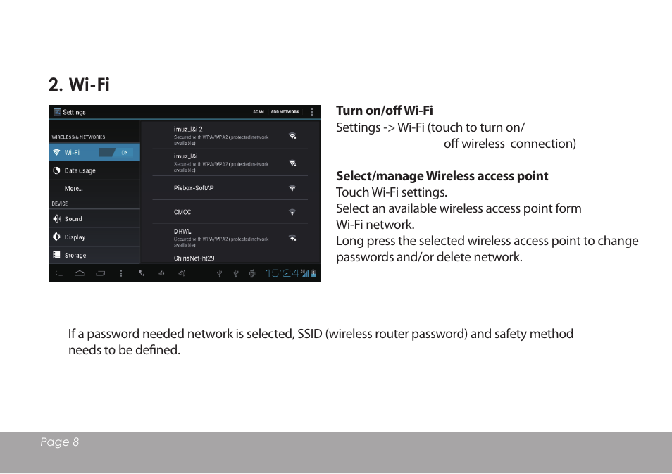Wi-fi | Mpman MPDCG71 User Manual | Page 9 / 25