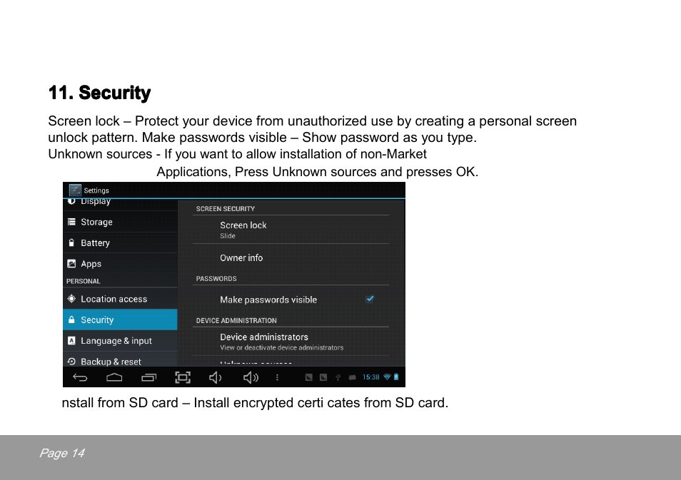 11. security security security security | Mpman MP101DC User Manual | Page 15 / 26