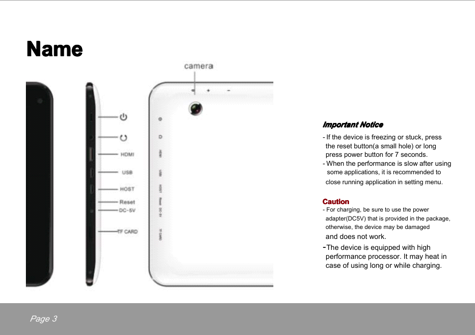 Name | Mpman MP101DC User Manual | Page 4 / 26
