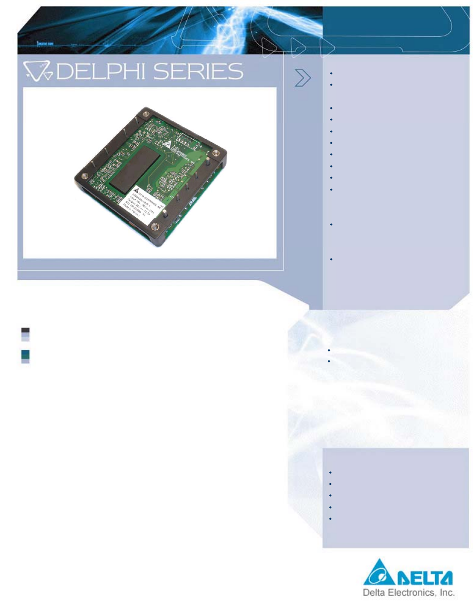 Delta Electronics Series H48SN User Manual | 2 pages