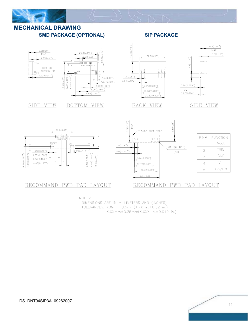 Mechanical drawing | Delta Electronics DNT04 User Manual | Page 11 / 12