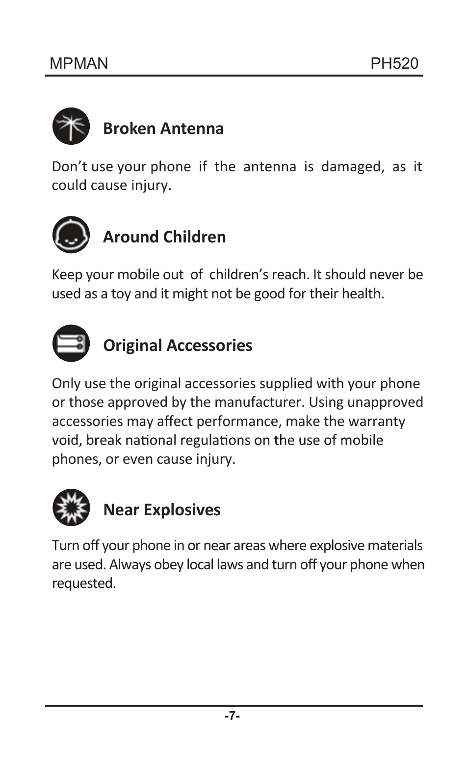 Mpman PH520 User Manual | Page 7 / 22