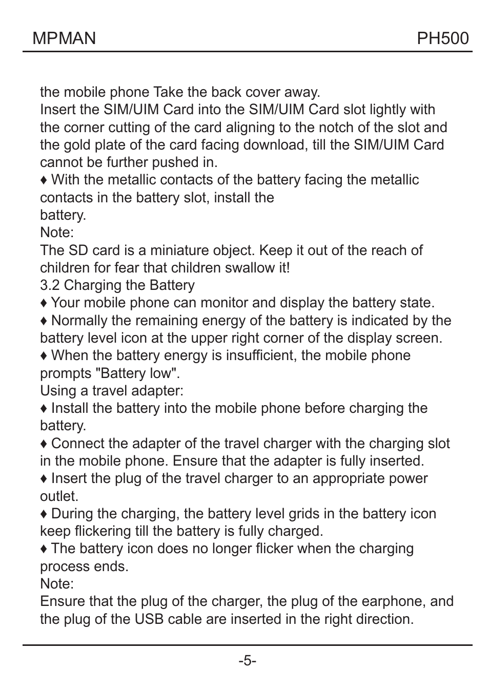 Mpman PH500 User Manual | Page 10 / 179