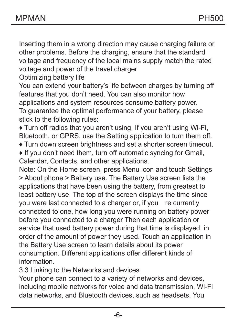 Mpman PH500 User Manual | Page 11 / 179