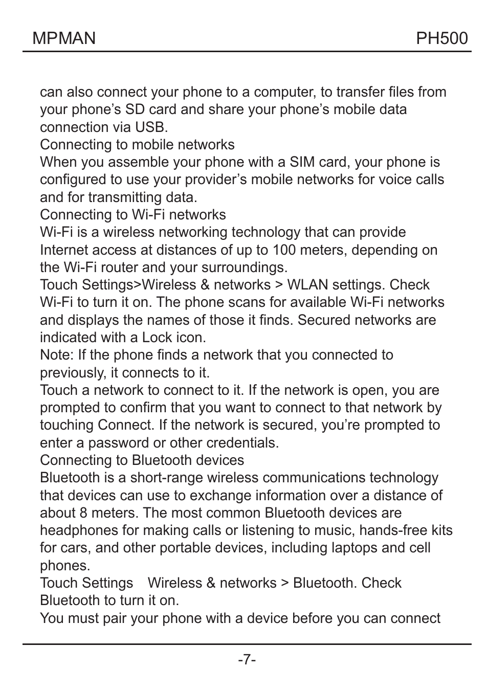 Mpman PH500 User Manual | Page 12 / 179