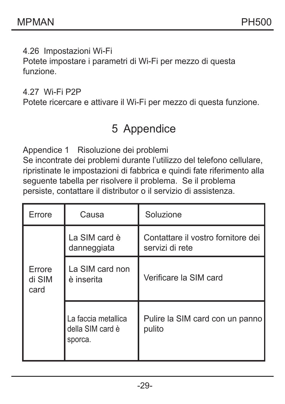 5 appendice | Mpman PH500 User Manual | Page 139 / 179