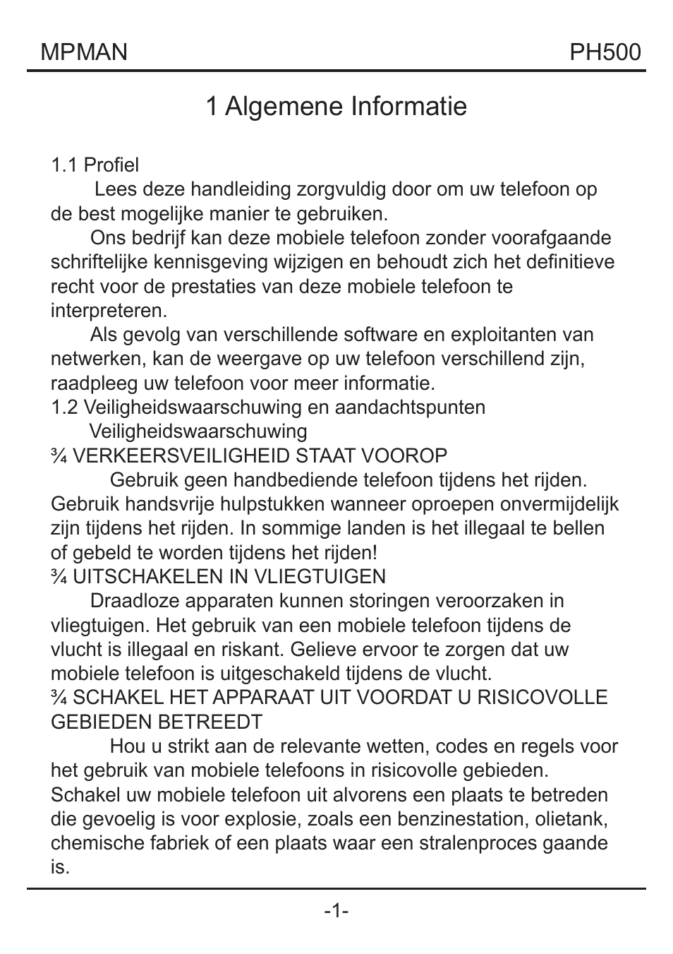 1 algemene informatie | Mpman PH500 User Manual | Page 147 / 179