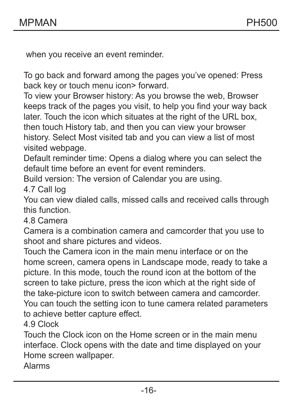 Mpman PH500 User Manual | Page 21 / 179