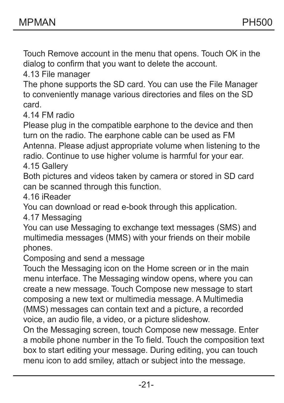 Mpman PH500 User Manual | Page 63 / 179