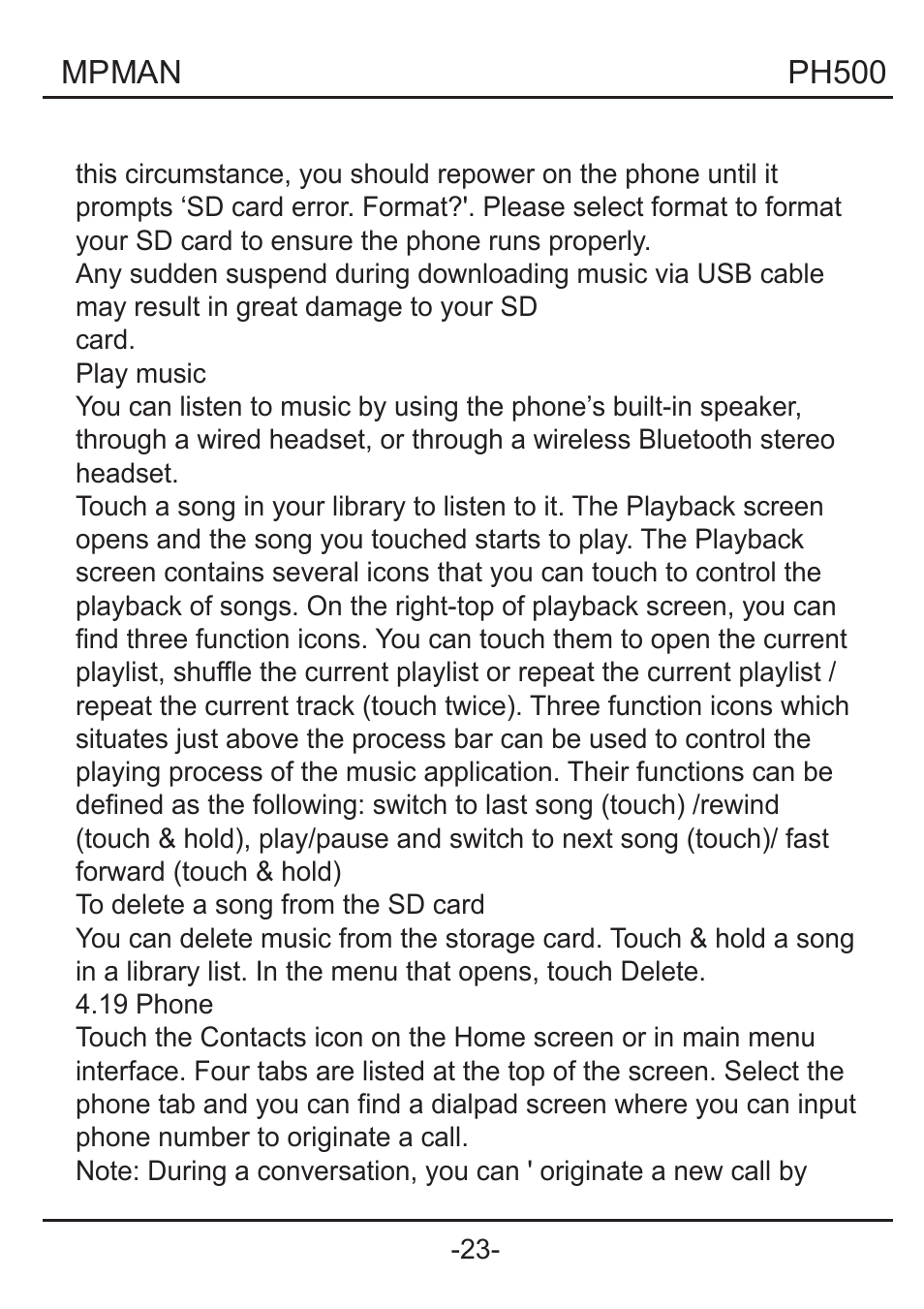 Mpman PH500 User Manual | Page 65 / 179