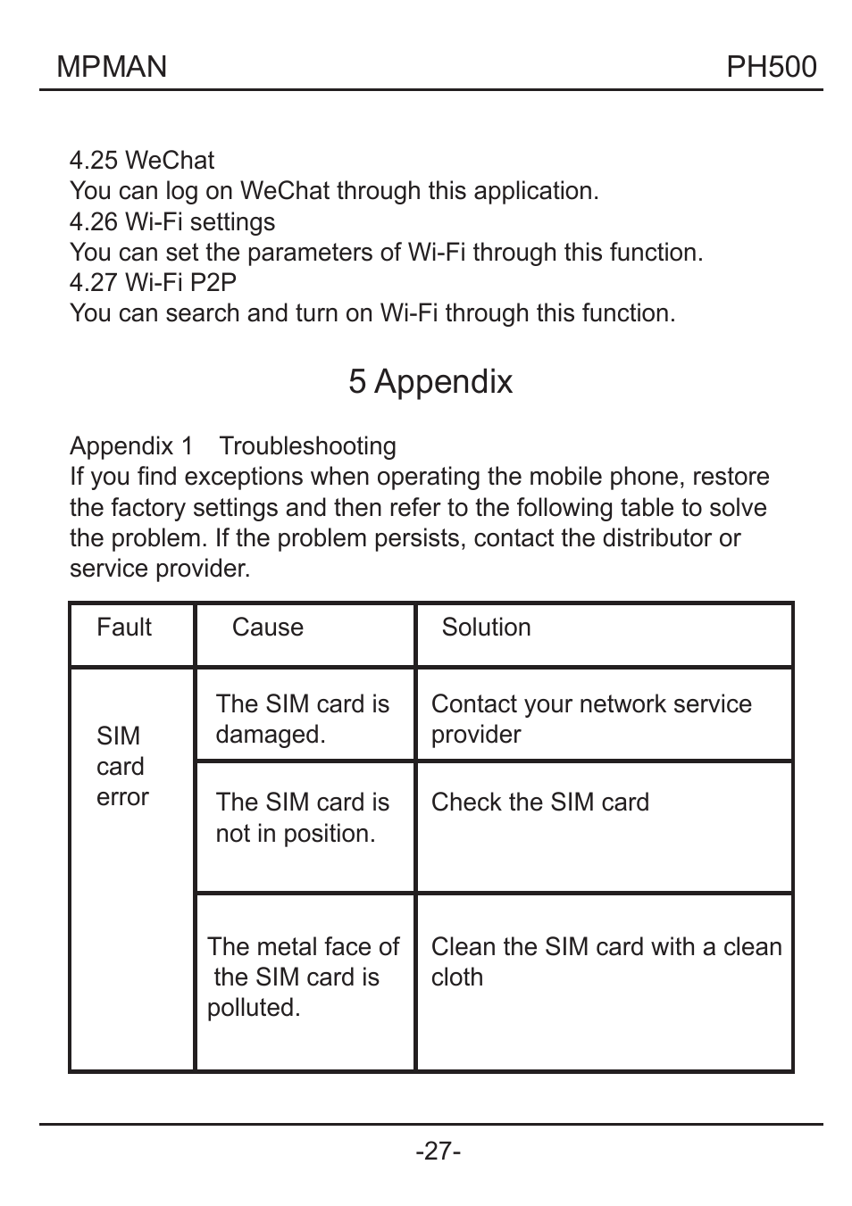 5 appendix | Mpman PH500 User Manual | Page 69 / 179
