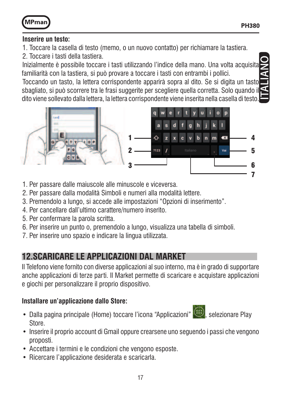 Scaricare le applicazioni dal market | Mpman PH380 User Manual | Page 17 / 108