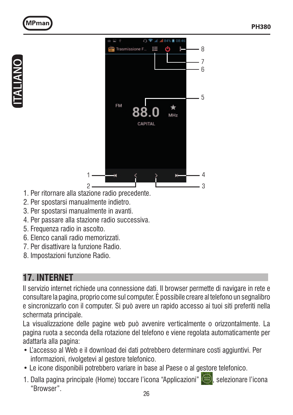Internet | Mpman PH380 User Manual | Page 26 / 108