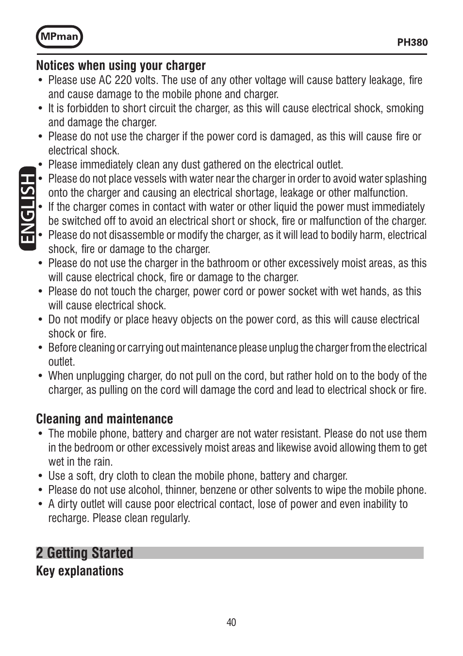 2 getting started | Mpman PH380 User Manual | Page 40 / 108